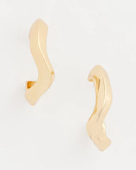 Chico's - Gold Wavy Hoop Earrings