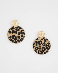 Chico's - Round Haircalf Earrings