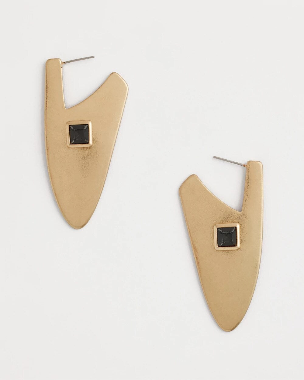 Chico's - Gold Triangle Linear Earrings