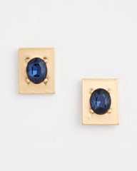 Chico's - Blue & Gold Stud Earrings