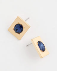 Chico's - Blue & Gold Stud Earrings