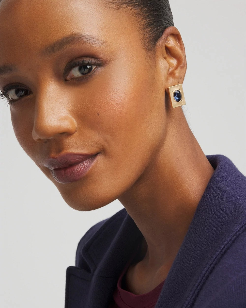Chico's - Blue & Gold Stud Earrings