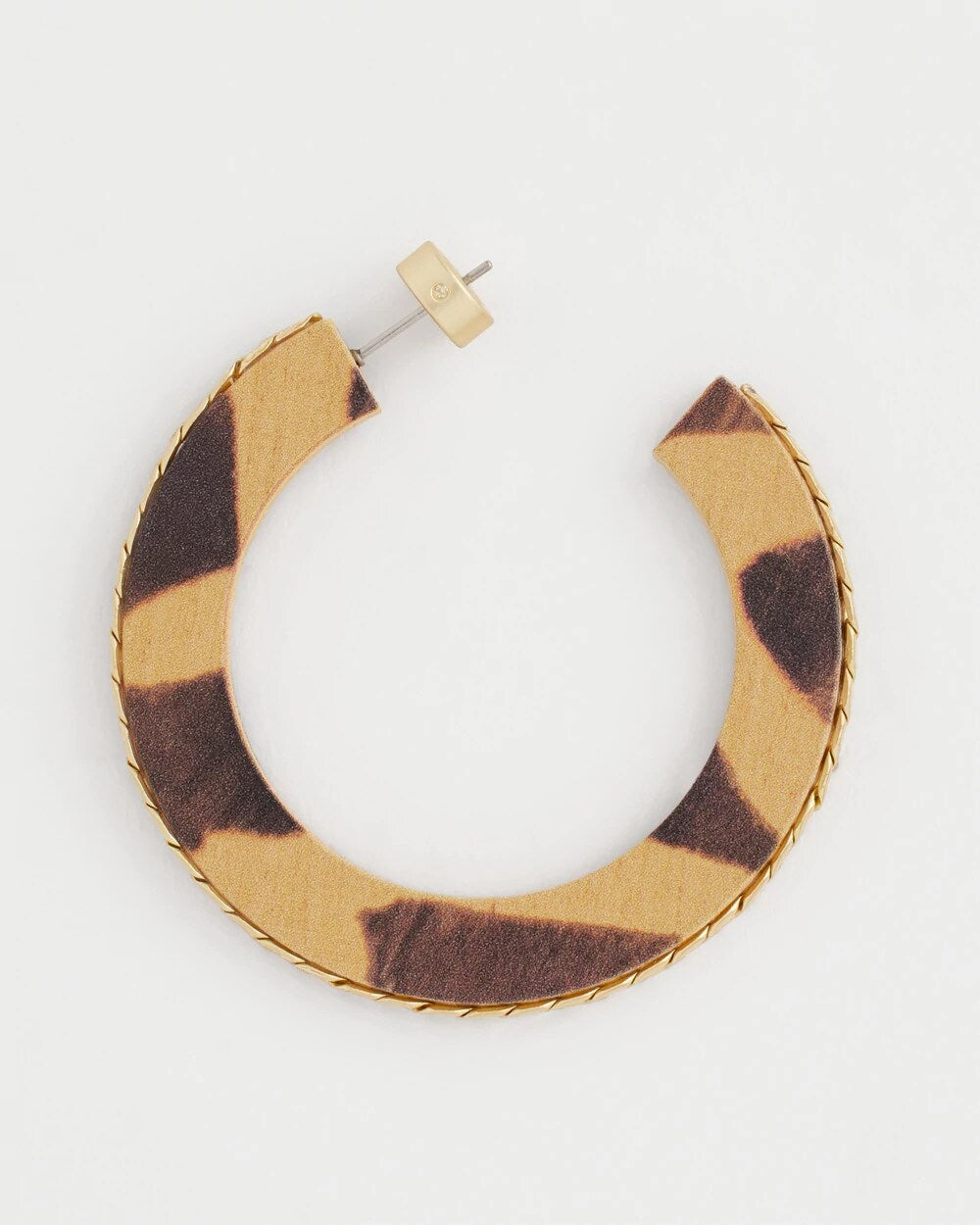 Chico's - Animal Wood Hoop Earrings