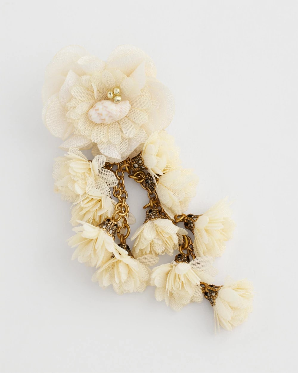 Chico's - No Droop® Flower & Conch Shell Earrings