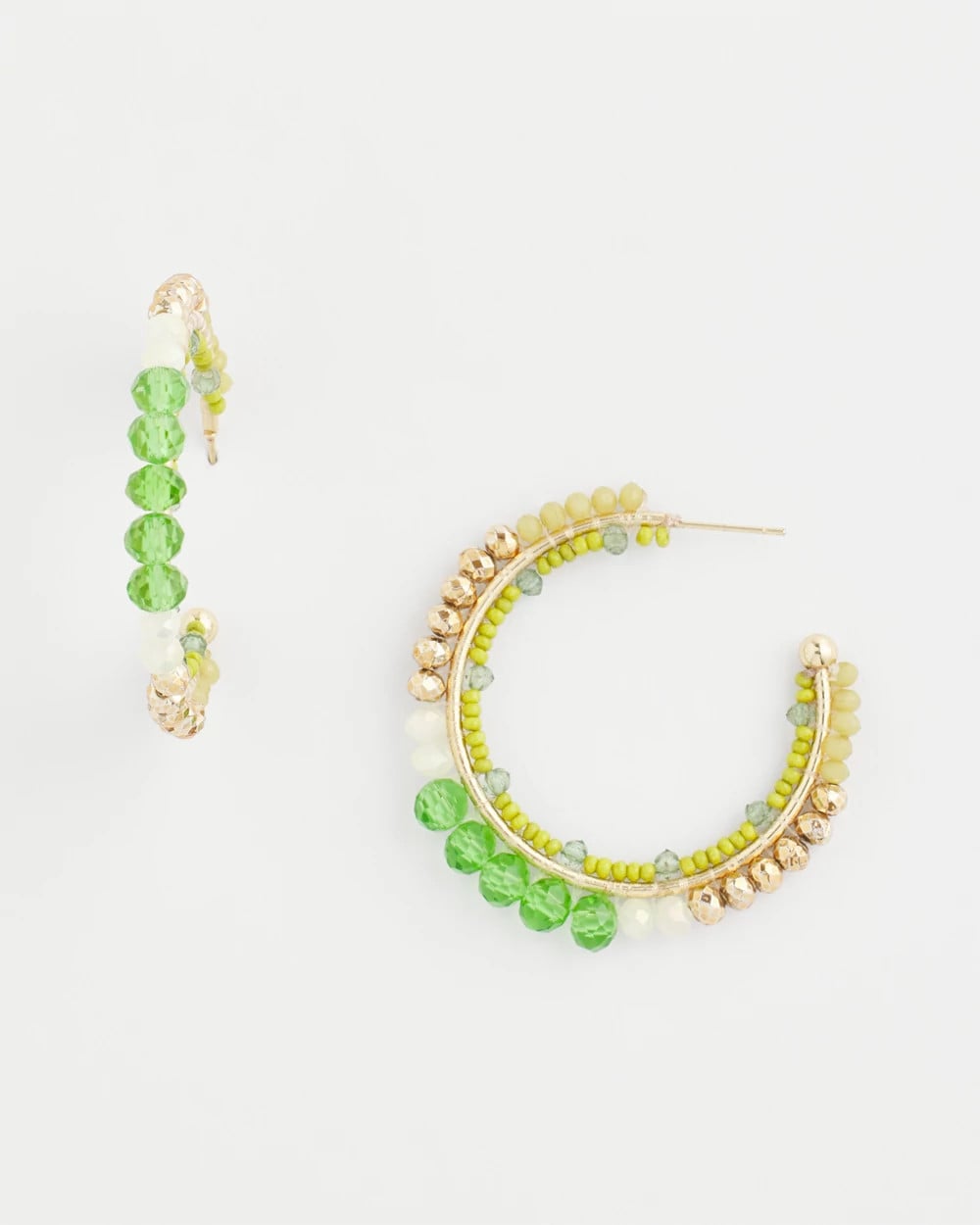 Chico's - No Droop® Beaded Hoop Earrings