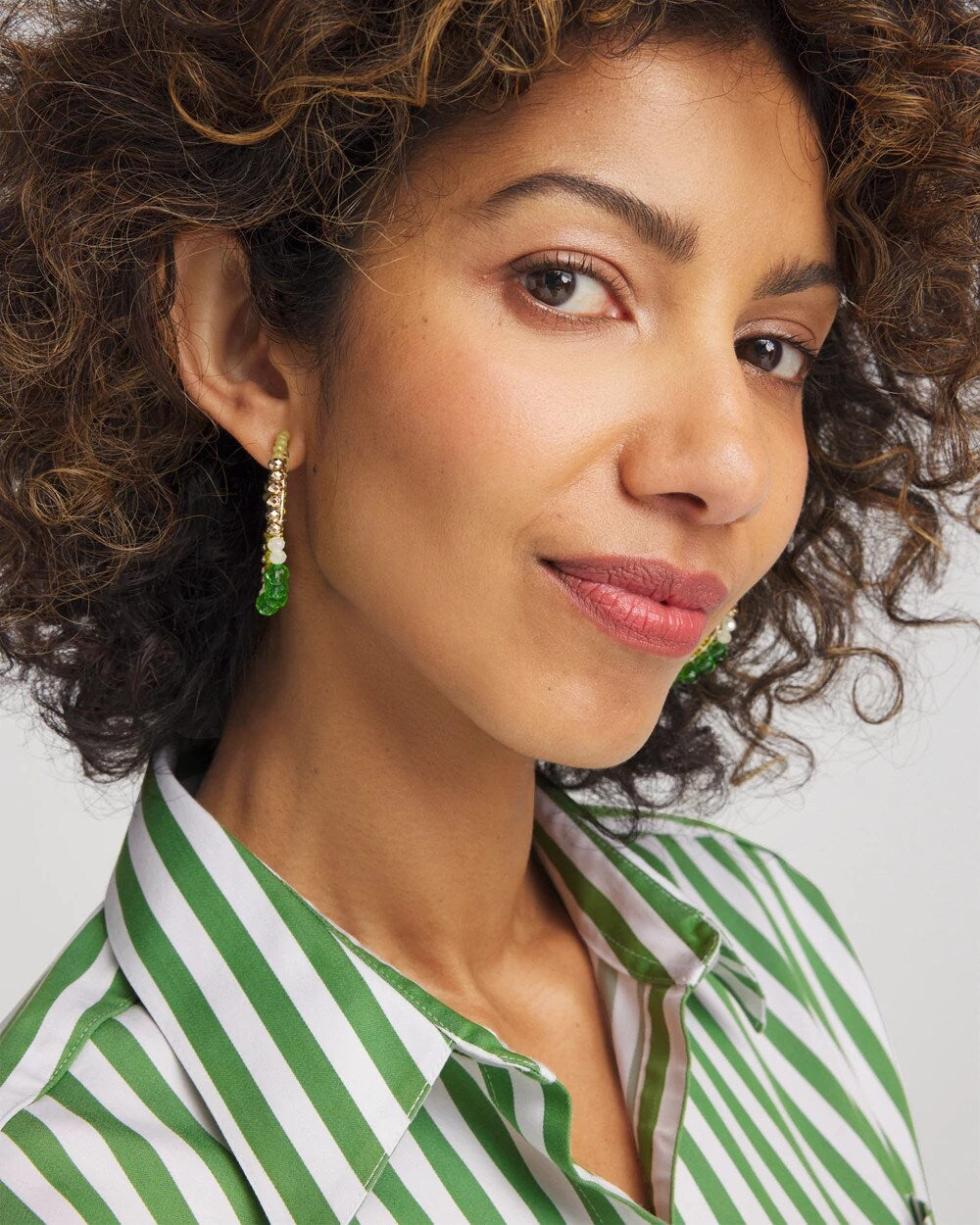 Chico's - No Droop® Beaded Hoop Earrings