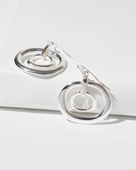 Chico's - Silver Tone Drop Pendant Earrings