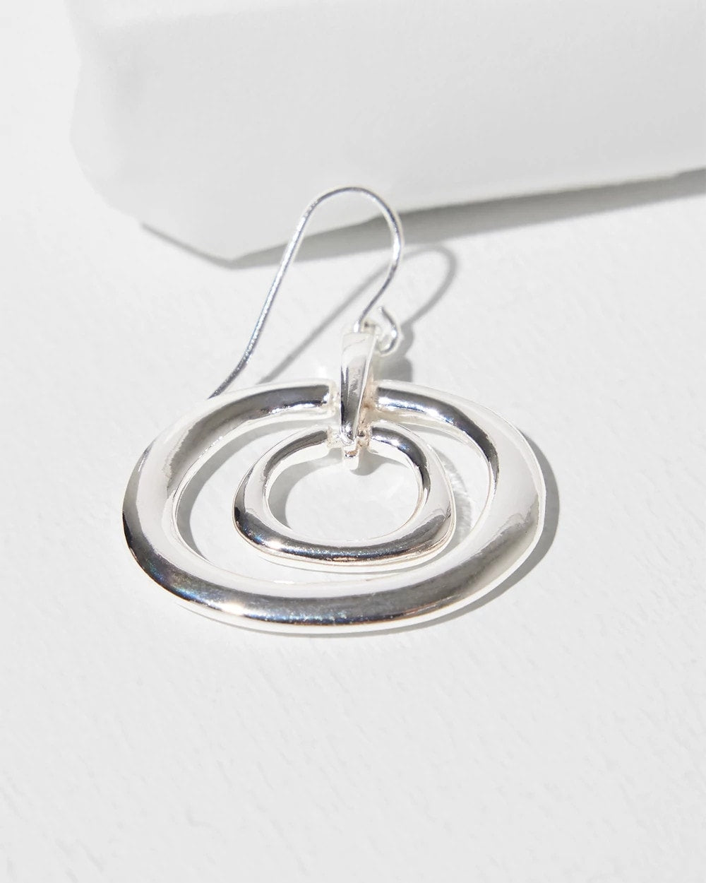 Chico's - Silver Tone Drop Pendant Earrings
