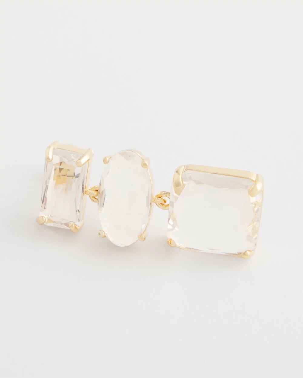 Chico's - Neutral Faceted Drop Earrings
