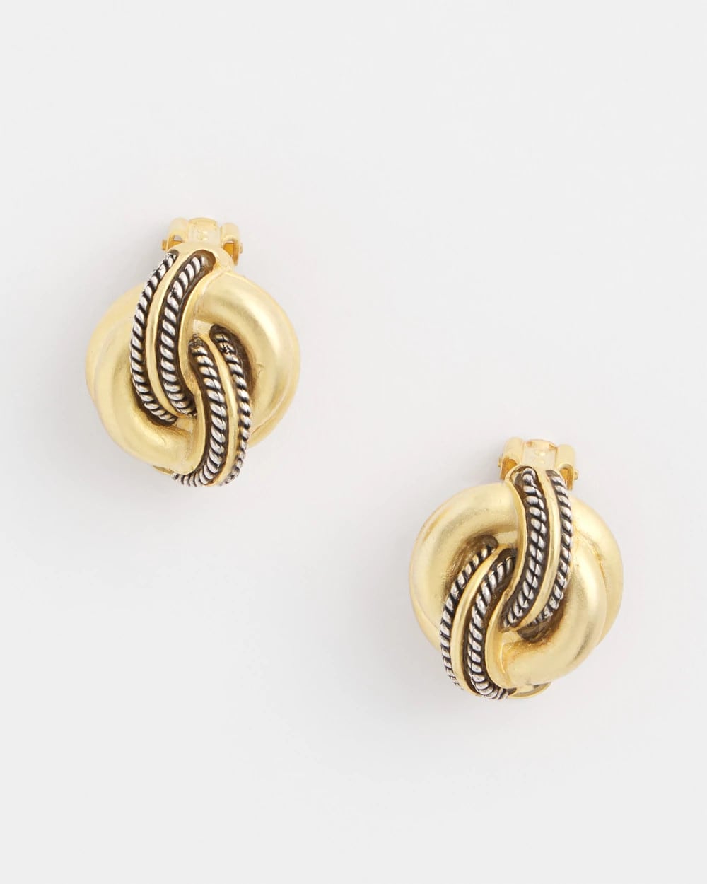 Chico's - No Droop™ Gold Knot Clip-On Earrings