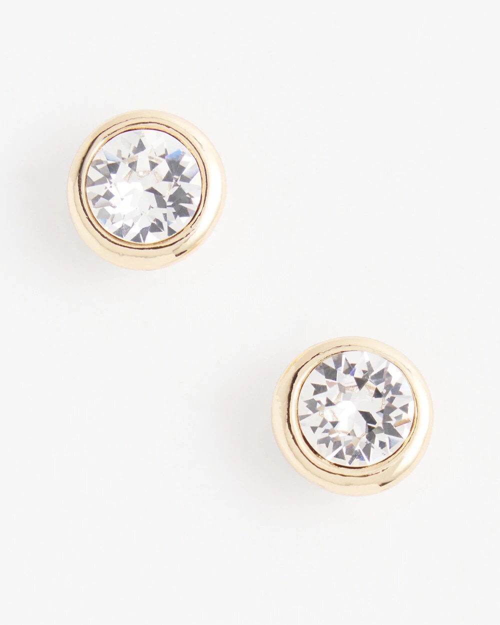 Chico's - Gold Tone Crystal Stud Earrings