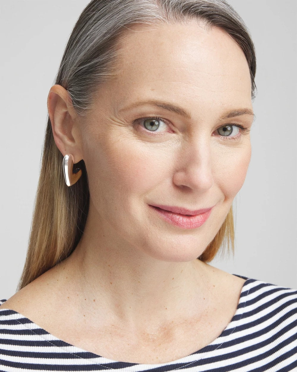 Chico's - No Droop® Silver Tone Mini Hoops