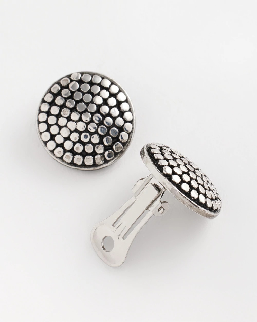 Chico's - No Droop® Round Silvertone Stud Earrings