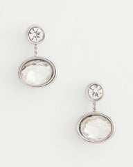 Chico's - Silvertone Bezel Stud Earrings