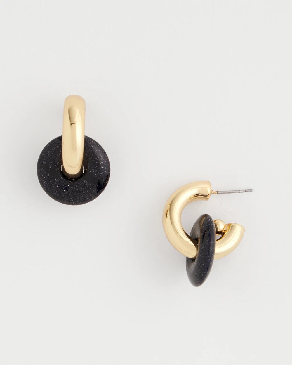 Chico's - Sparkle Blue Disc Hoop Earrings