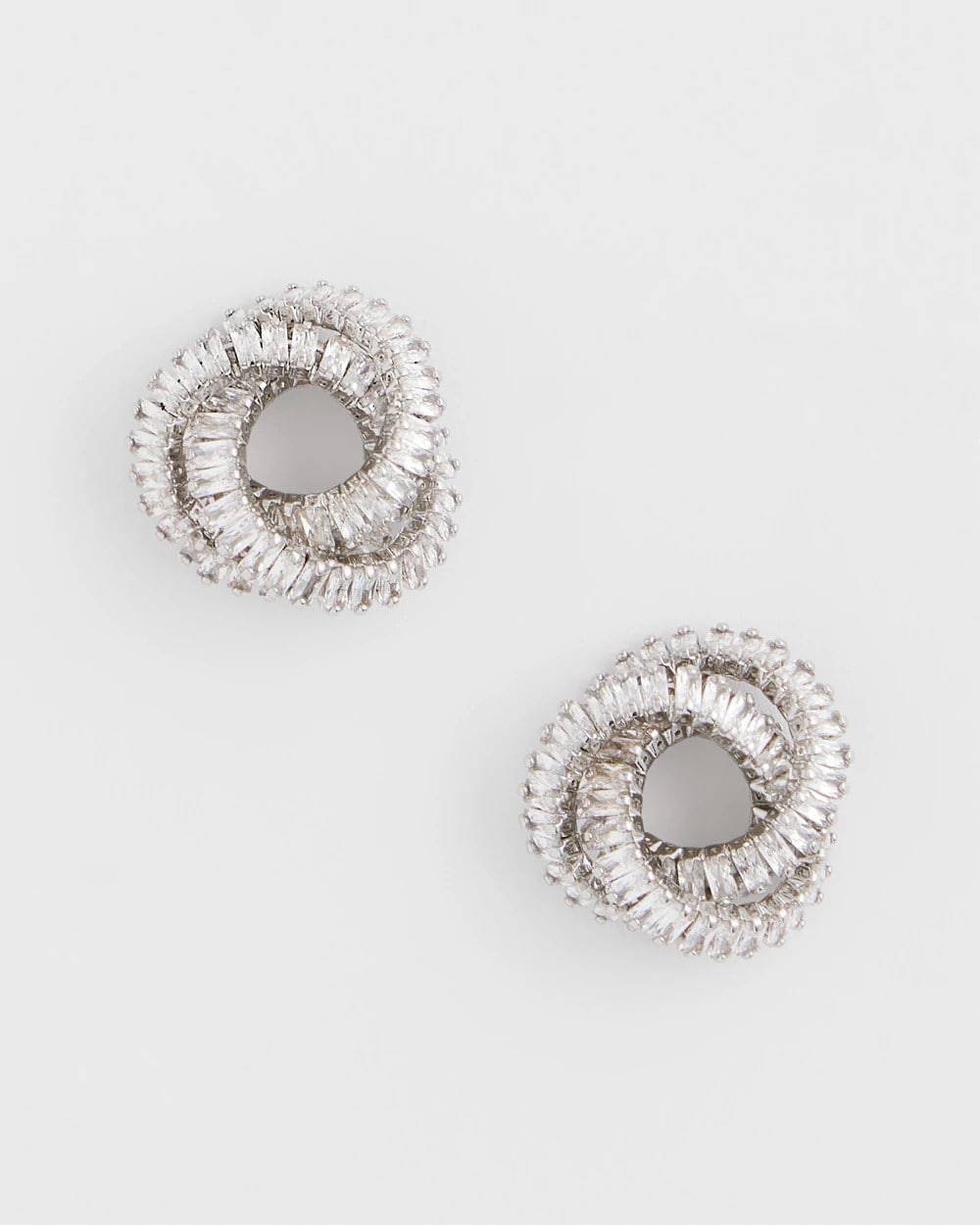 Chico's - Silvertone Twisted Stud Earrings