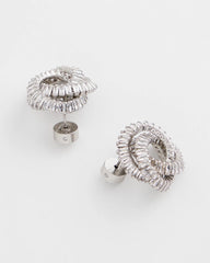 Chico's - Silvertone Twisted Stud Earrings