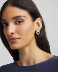 Chico's - Silvertone Twisted Stud Earrings