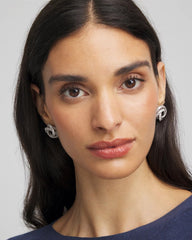 Chico's - Silvertone Twisted Stud Earrings