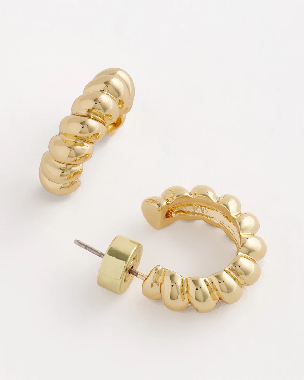 Chico's - No Droop® Goldtone Twisted Hoop Earrings
