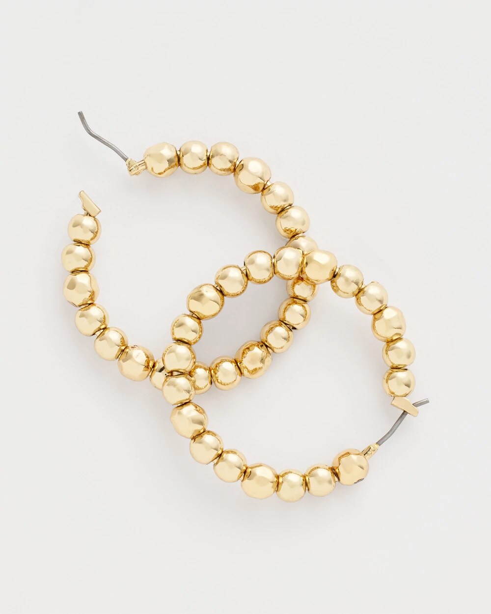 Chico's - No Droop® Golden Beaded Hoop Earrings