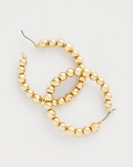 Chico's - No Droop® Golden Beaded Hoop Earrings