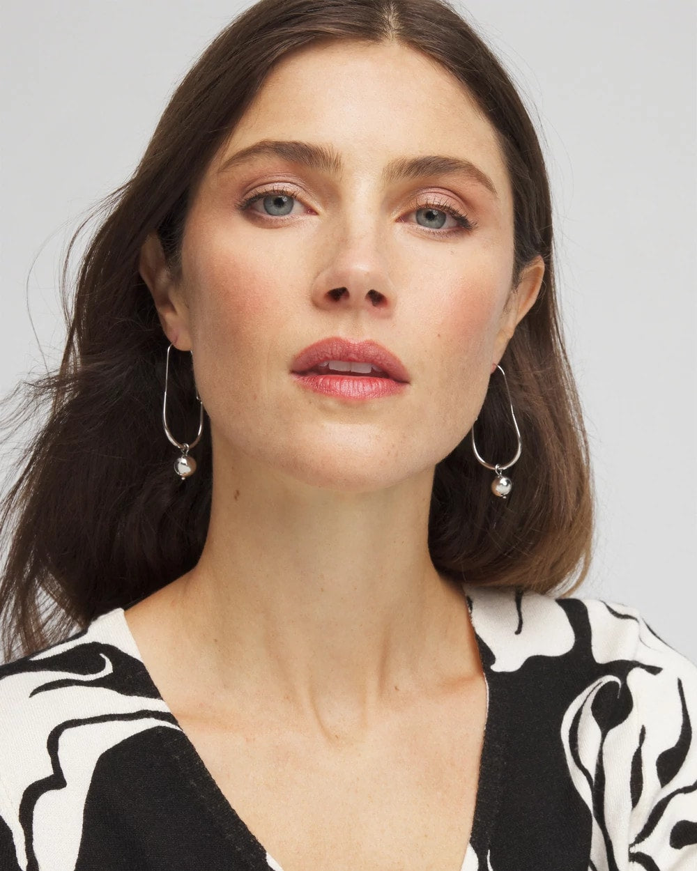 Chico's - Silver Bead Threader Earrings