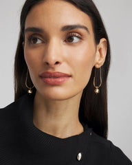 Chico's - Gold Bead Threader Earrings