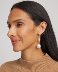 Chico's - Faux Pearl and Pave Drop Earrings
