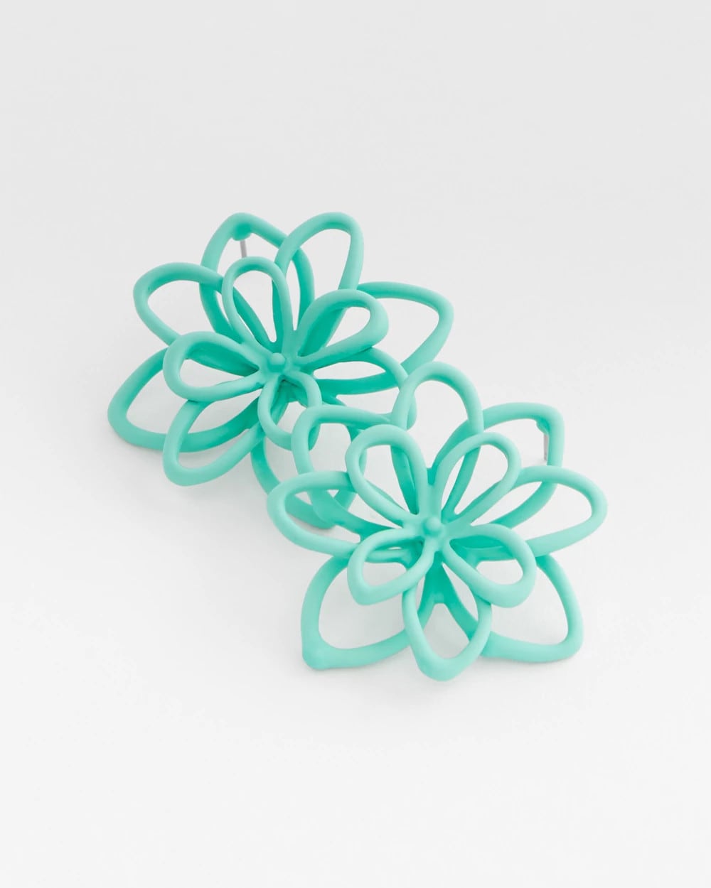 Chico's - No Droop™ Teal  Flower Stud Earrings