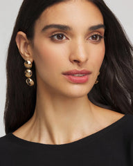 Chico's - No Droop® Golden Tortoise Linear Drop Earrings