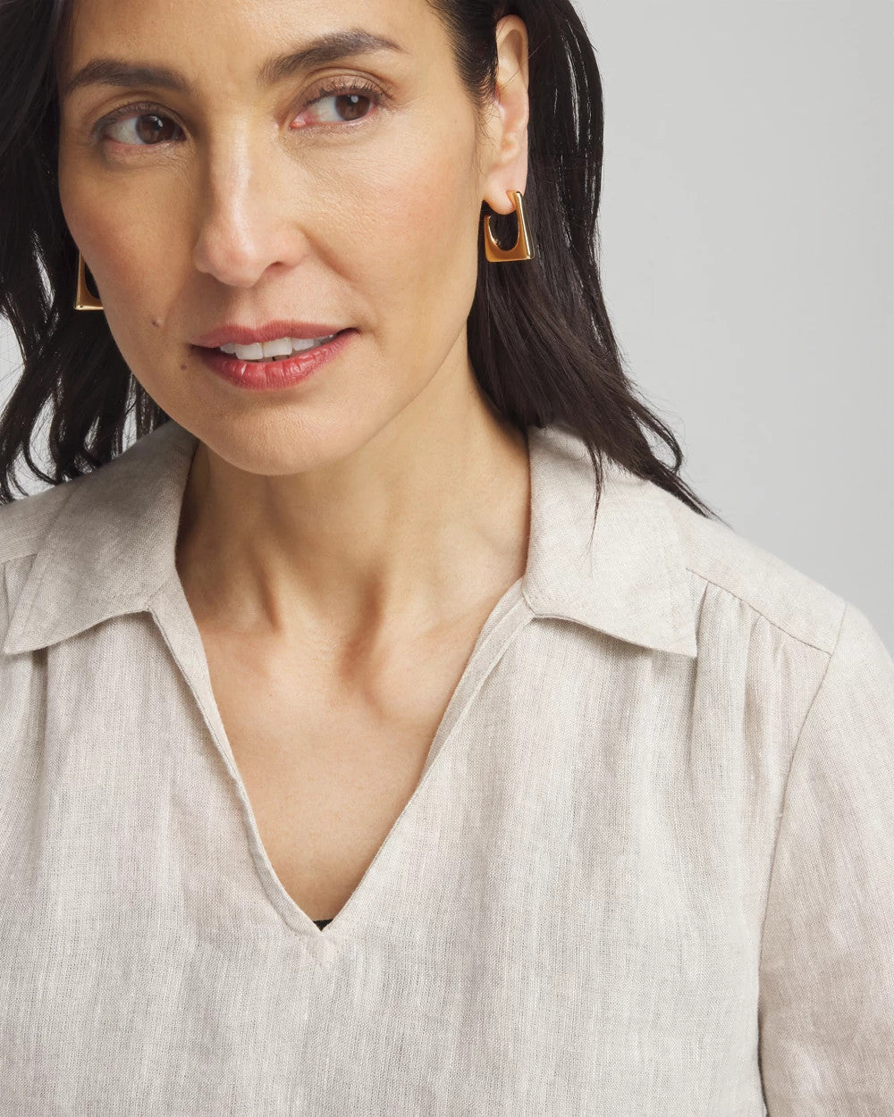 Chico's - No Droop® Gold Tone Square Hoops