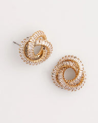 Chico's - Goldtone Twisted Stud Earrings