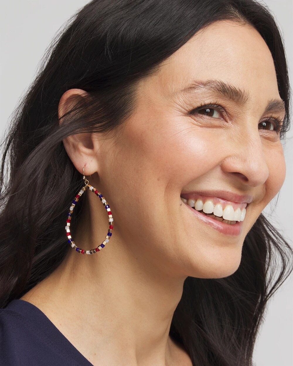 Chico's - No Droop® Red White & Blue Earrings