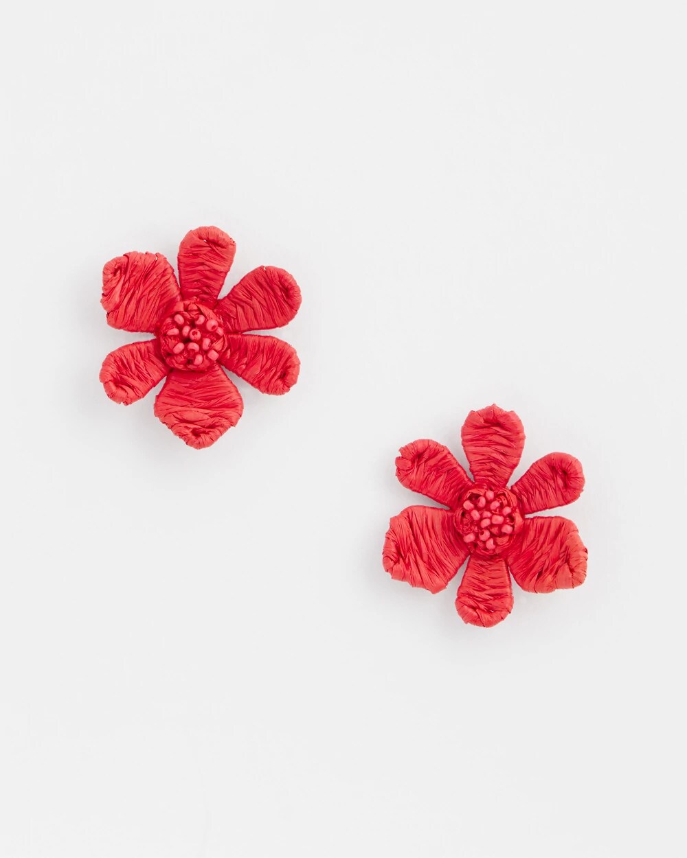 Chico's - No Droop™ Coral Floral Stud Earrings