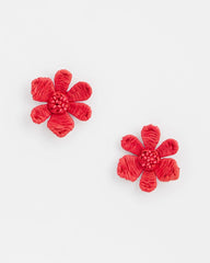 Chico's - No Droop™ Coral Floral Stud Earrings