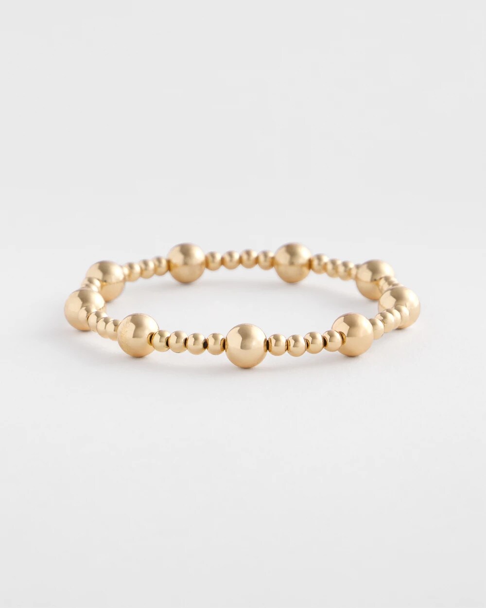 Chico's - Gold-tone Medium Bead Stretch Bracelet