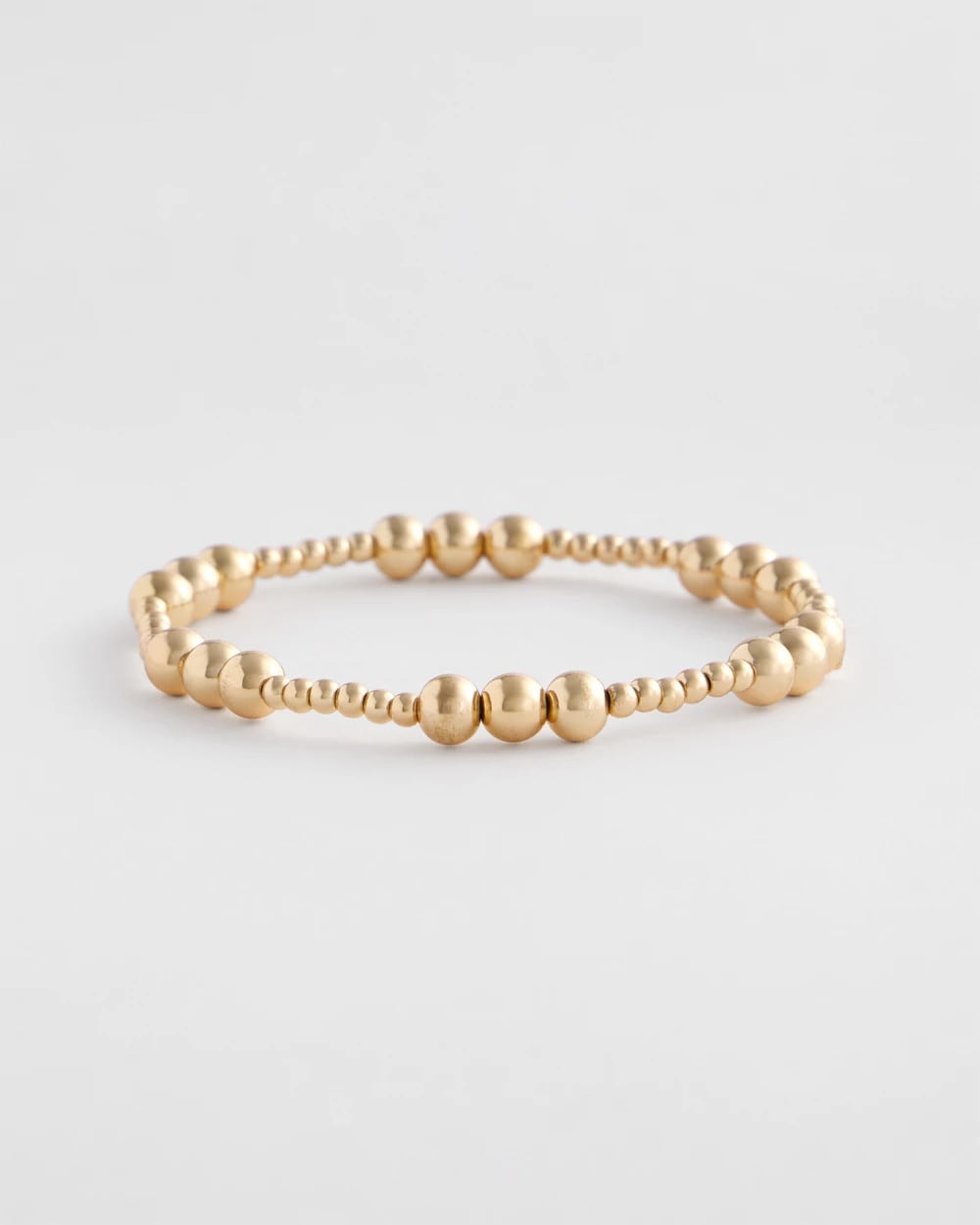 Chico's - Gold-tone Small Bead Stretch Bracelet