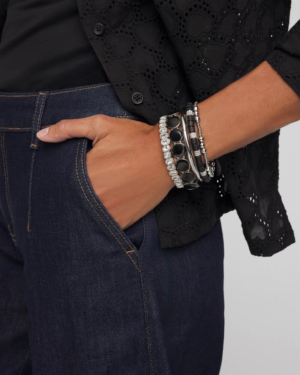 Chico's - Reversible Round Stretch Bracelet