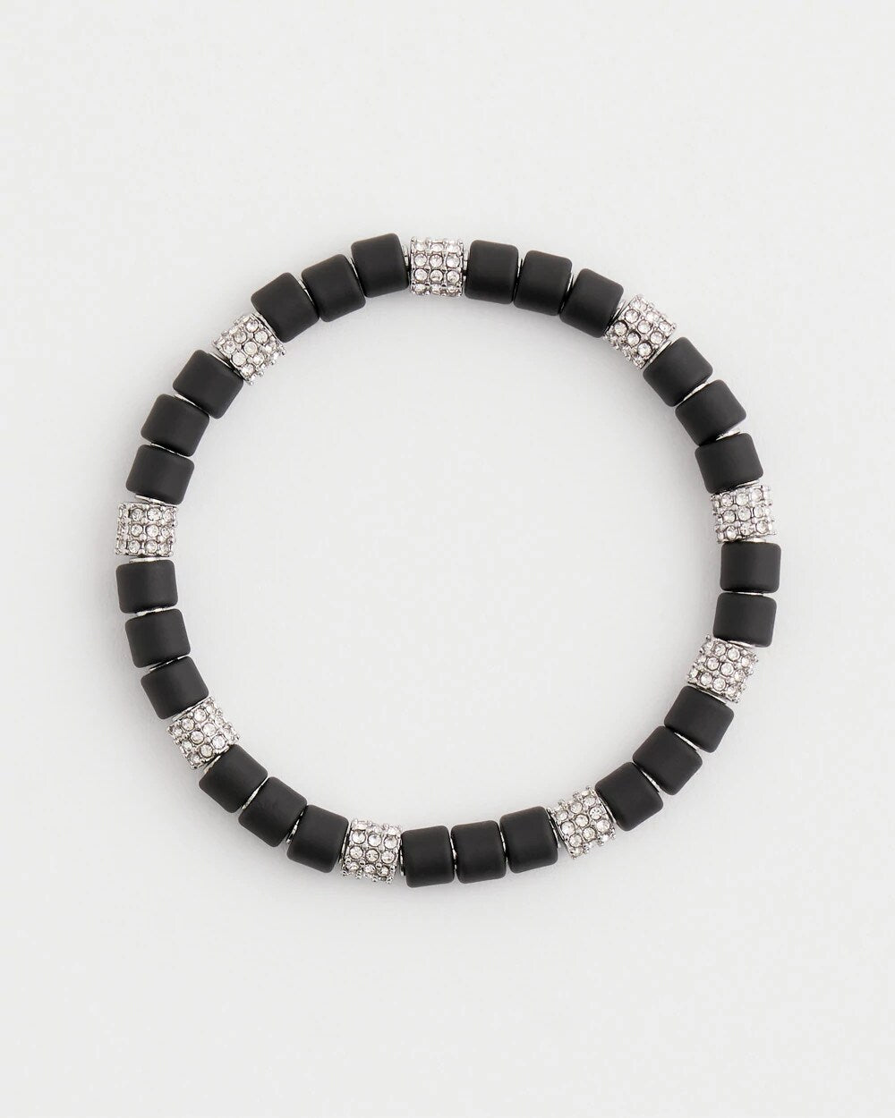 Chico's - Black Barrel Bead Stretch Bracelet