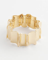 Chico's - Gold Wavy Stretch Cuff