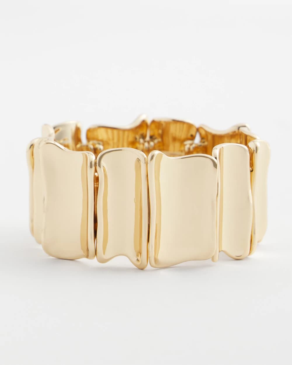 Chico's - Gold Wavy Stretch Cuff