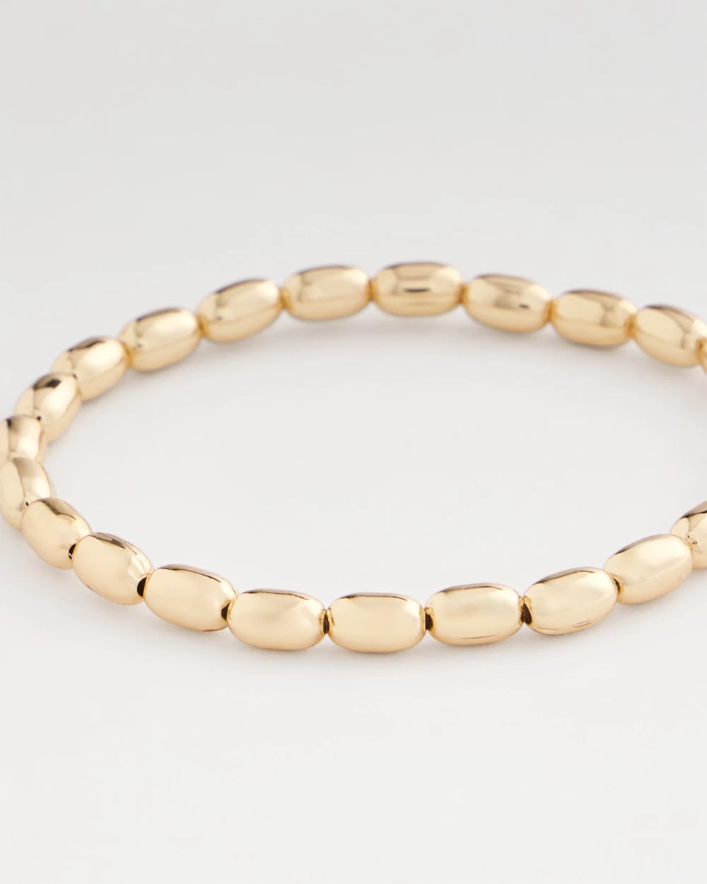 Chico's - Goldtone Oval Beaded Stretch Bracelet