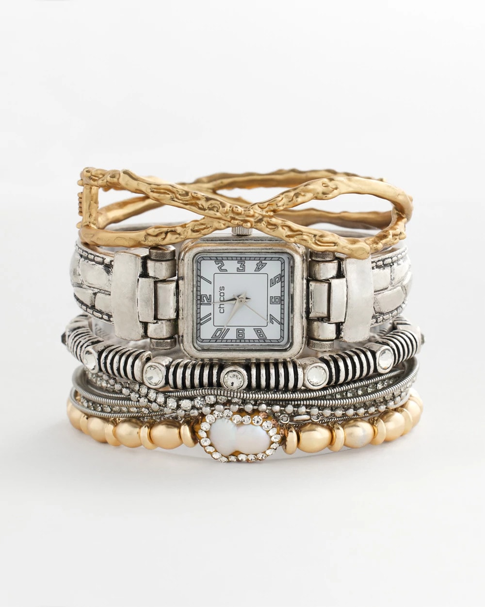 Chico's - Silvertone Multistrand Bracelet