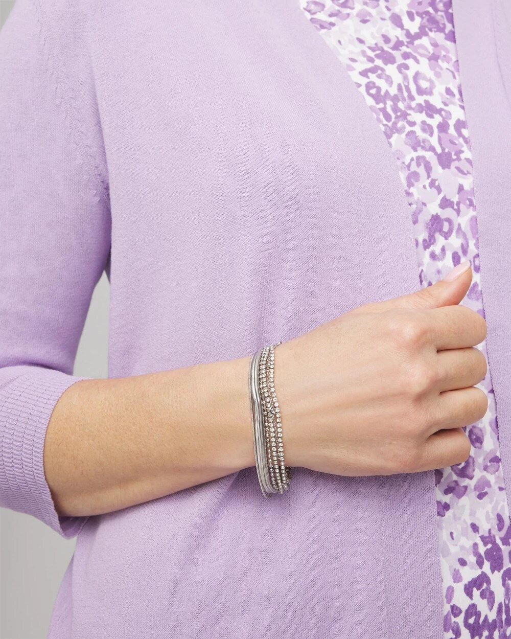 Chico's - Silvertone Multistrand Bracelet