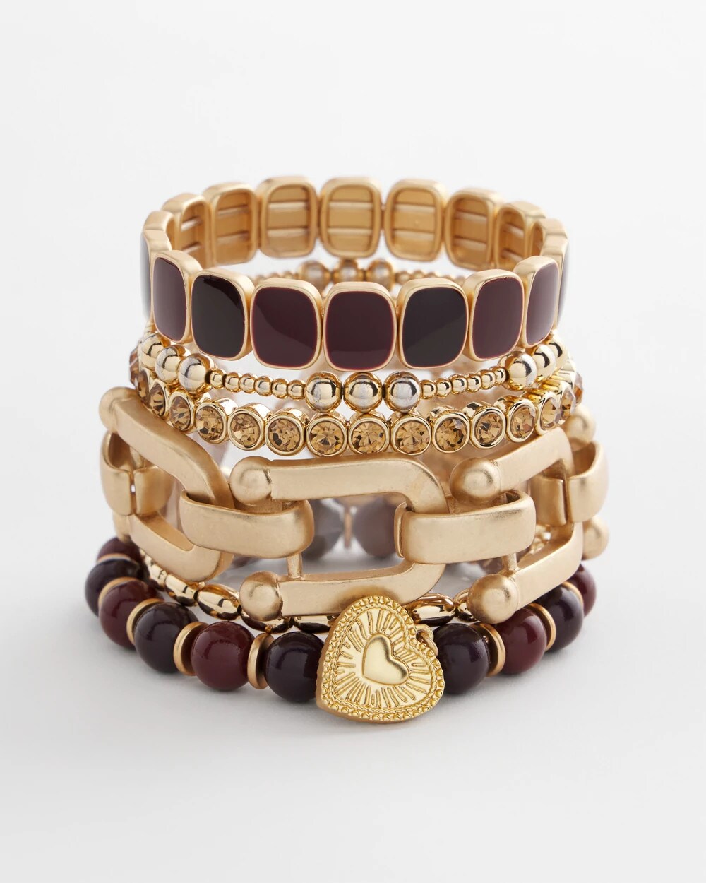 Chico's - Chianti Stretch Beaded Charm Bracelet