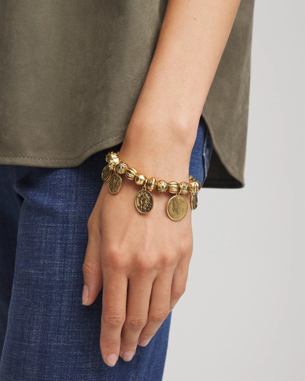 Chico's - Coin Charm Stretch Bracelet