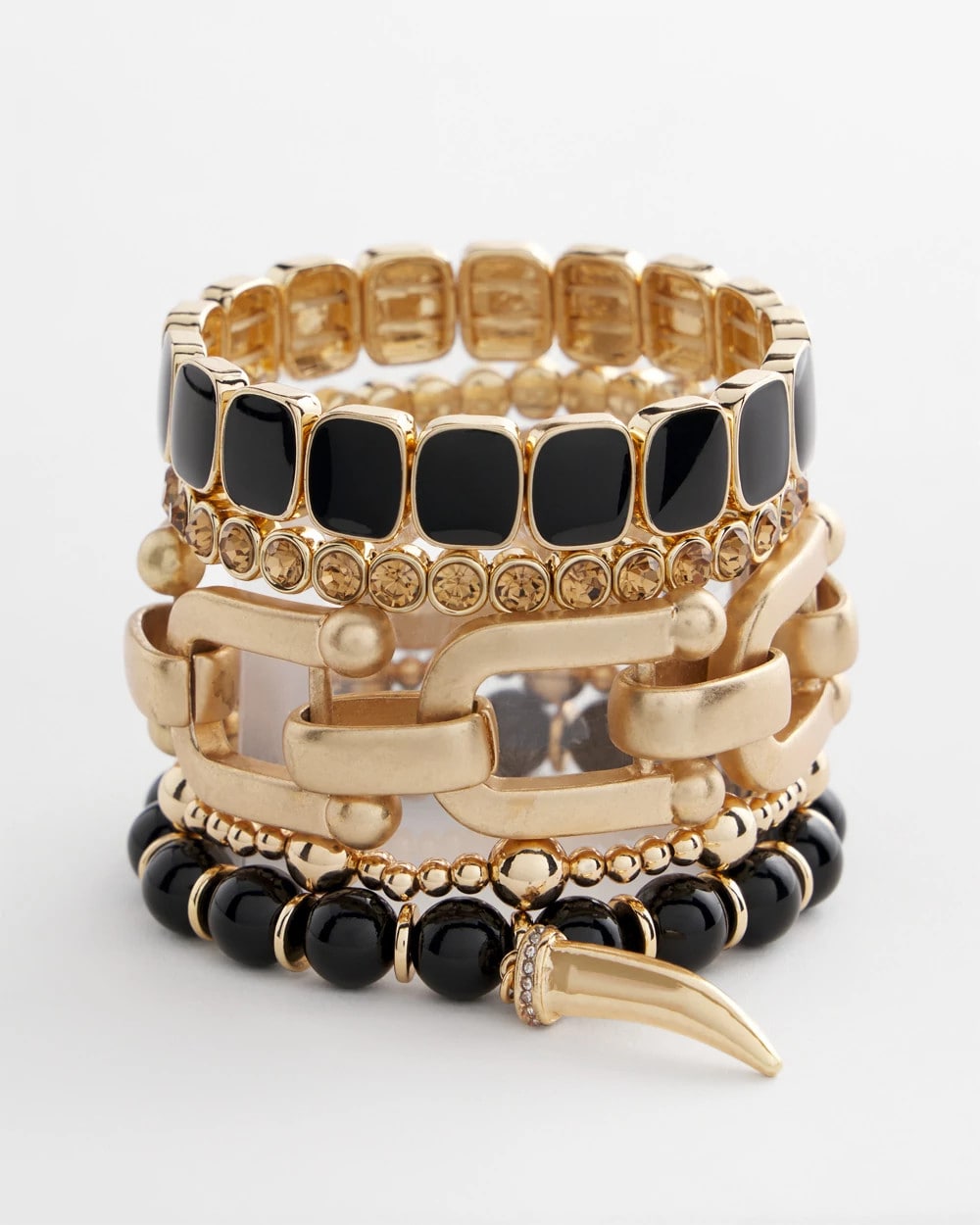 Chico's - Chico's Originals Black Square Stretch Bracelet