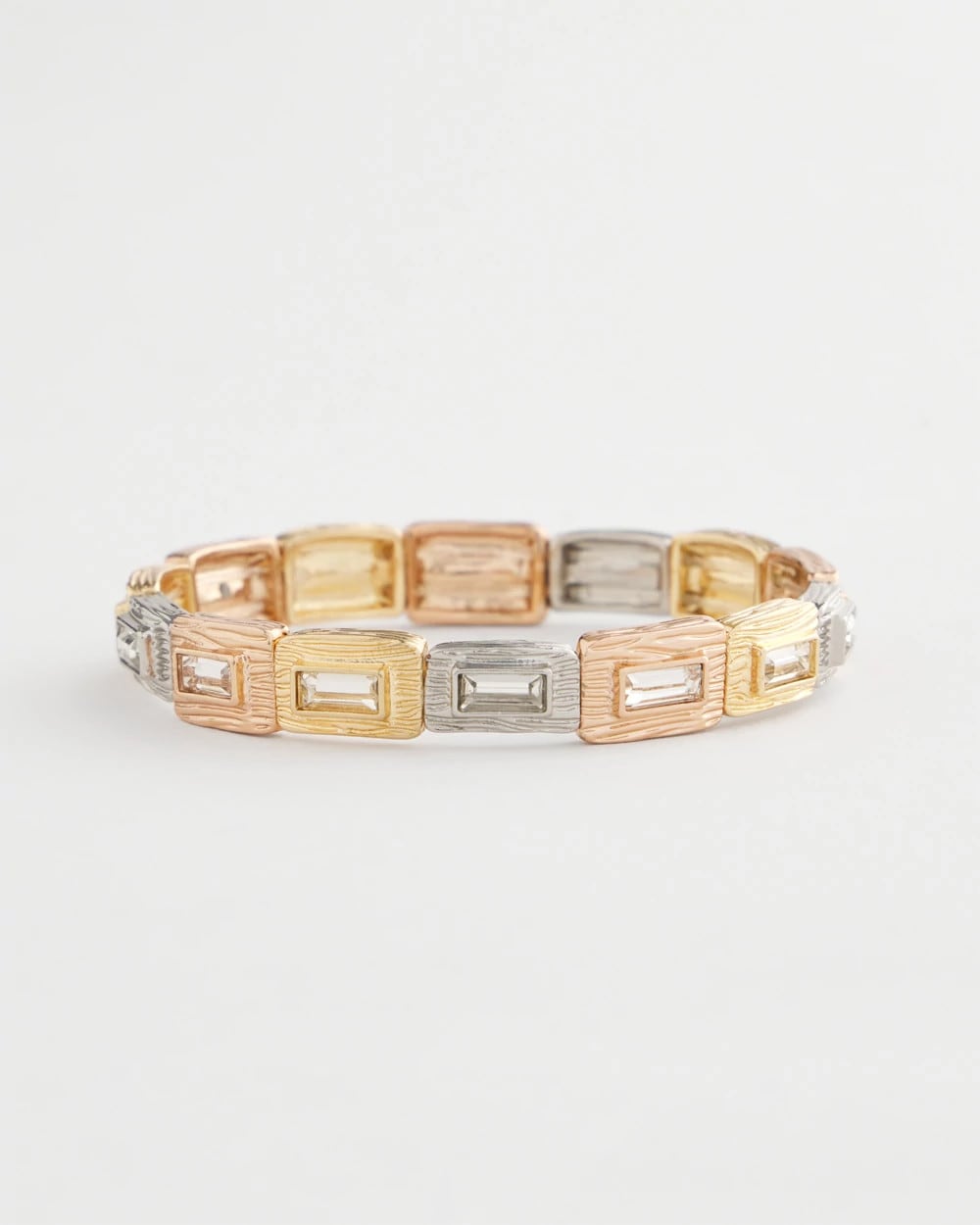 Chico's - Tri-Tone Rectangle Stretch Bracelet