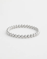 Chico's - Small Beaded Silver Tone Stretch Bracelet